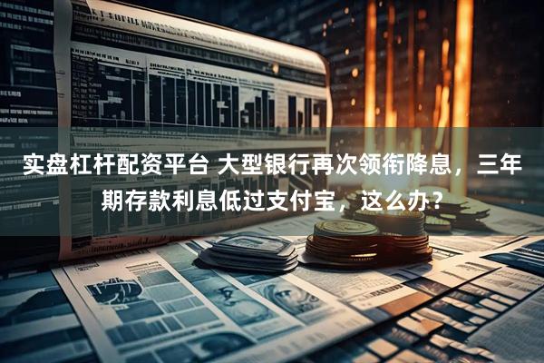 实盘杠杆配资平台 大型银行再次领衔降息，三年期存款利息低过支付宝，这么办？